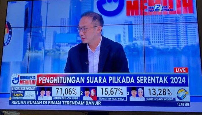 Pasangan HD-CU Unggul Telak di Pilkada Sumsel 2024