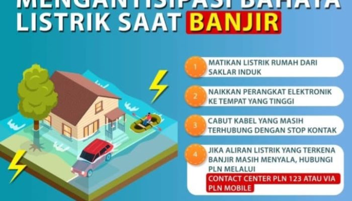 PLN Tanjung Balai Himbau Seluruh Masyarakat Untuk Waspada Terhadap Bahaya Listrik saat Banjir