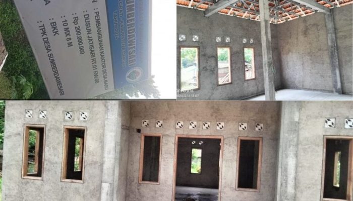 Habiskan Anggaran 200 Juta, Pembangunan Kantor Desa Baru di Dusun Jatisari Terkesan Terbengkalai