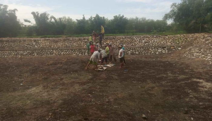Pemdes Plasah Mulai Kerjakan Normalisasi Embung DD Tahap Akhir