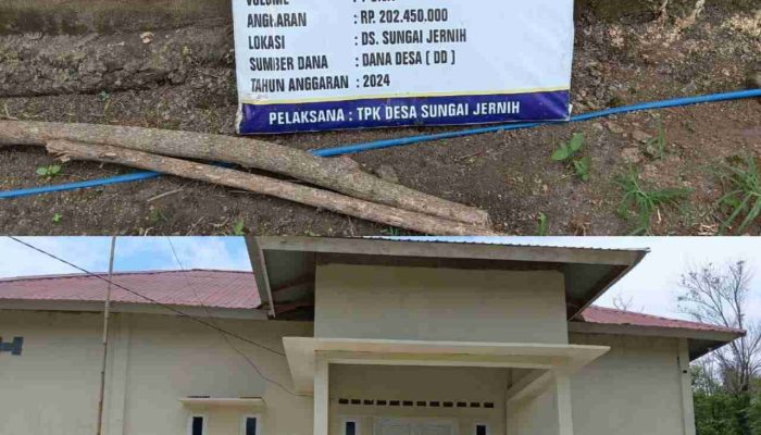 Telan Anggaran Rp 400 Juta Lebih, Bangunan Fisik Balai Desa Sungai Jernih Kepahiang Diduga Bermasalah