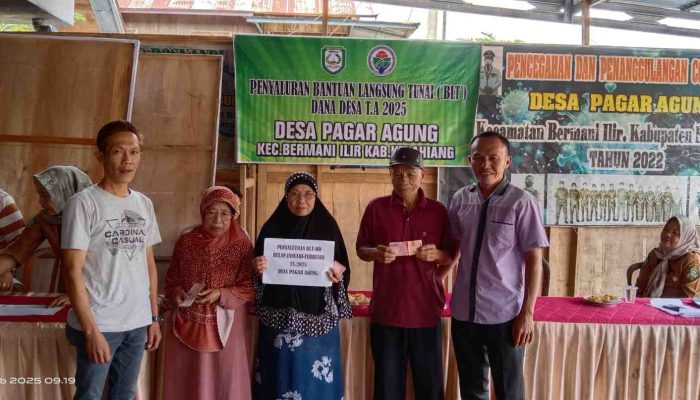 Pemdes Pagar Agung Salurankan BLT DD Tahap 1