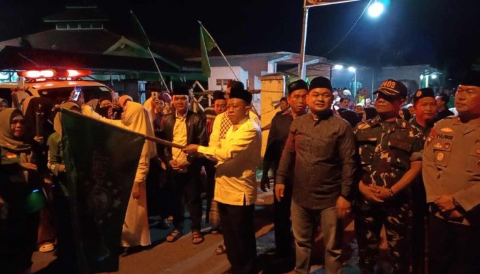 Pawai Obor MWC NU Sambut Ramadhan 1446 H Sangat Meriah