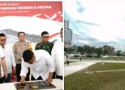 Bobby Resmikan Hasil Revitalisasi Lapangan Merdeka