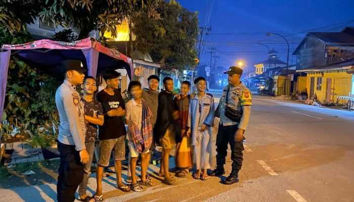 Polsek Tanjung Balai Utara Patroli Subuh, Himbau Anak Remaja Tidak Bermain Petasan dan Balap Liar