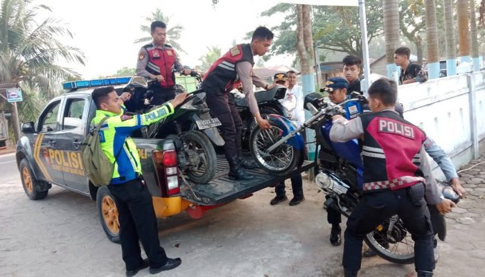 Cegah Balap Liar Dalam Bulan Ramadhan 1446 Hijriah, Polres Tanjung Balai Amankan 9 Unit Sepeda Motor