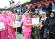 Kunjungi Pos PAM dan Pos Pelayanan Wakil Bupati Pakpak Bharat, Kapolres Pakpak Bharat dan Bhayangkari Berikan Bingkisan Lebaran