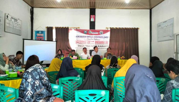 Pemdes Tanjung Karang Gelar Musdesus Pembentukan Koperasi Merah Putih