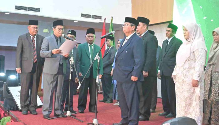 Prof Dr Saiful Akhyar Lubis Jabat Rektor Univa Medan, Ketua Umum PB Al Washliyah: “Kalian Starter Pemain Inti!”