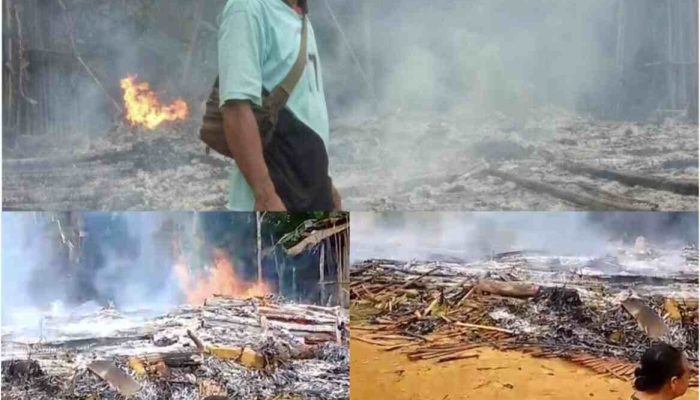 Kebakaran Hebat di Desa Lawinda Hanguskan Rumah Warga, Kerugian Capai Ratusan Juta Rupiah