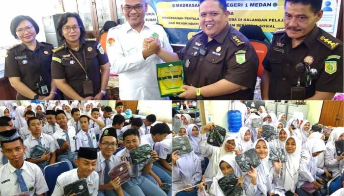 Kejati Sumut Ajak Kalangan Pelajar MAN 1 Medan Jauhi Narkoba dan Ajarkan Etika Hukum Dalam Media Sosial