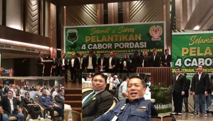 Empat Cabor Pordasi Medan Dilantik, Kadispora Medan Siap Mendukung, Ahmad Taqwa : Prestasi