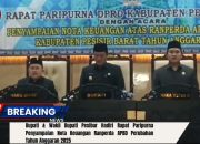 Bupati dan Wakil Bupati Pesibar Hadiri Rapat Paripurna Nota Keuangan Ranperda APBD Perubahan TA 2025