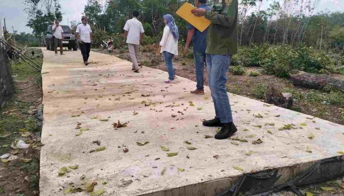 Tim Monev Kecamatan Lubuk Batang Tinjau Pembangunan Infrastruktur Dari Dana Desa Bandar Agung