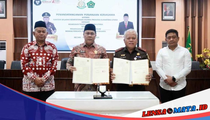 Kanwil Kemenag Sumut Teken MoU Dengan Kejati Sumut Perkuat Kerja Sama Bidang Perdata dan TUN