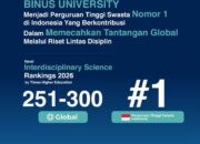 BINUS UNIVERSITY Perguruan Tinggi Swasta Nomor 1 di Indonesia Yang Berkontribusi Dalam Riset Lintas Disiplin