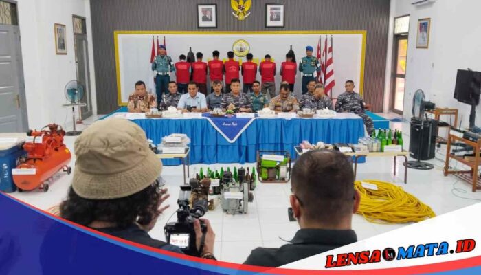 Lanal Nias Tangkap 7 ABK Gunakan Bahan Peledak di Perairan Laut Nias Selatan