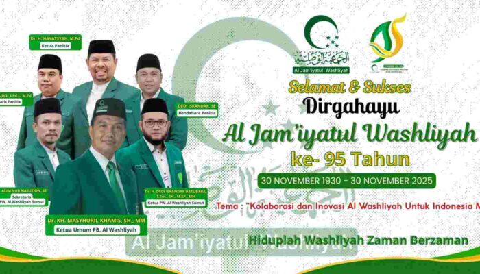 HUT ke-95 Al Jam’iyatul Washliyah di Sumut Diisi Rangkaian Kegiatan Pendidikan, Sosial dan Dakwah