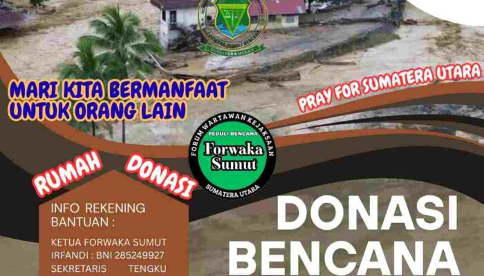 Jadikan Jurnalis Bermanfaat pada Korban Banjir, Forwaka Sumut Bentuk Relawan Peduli Bencana