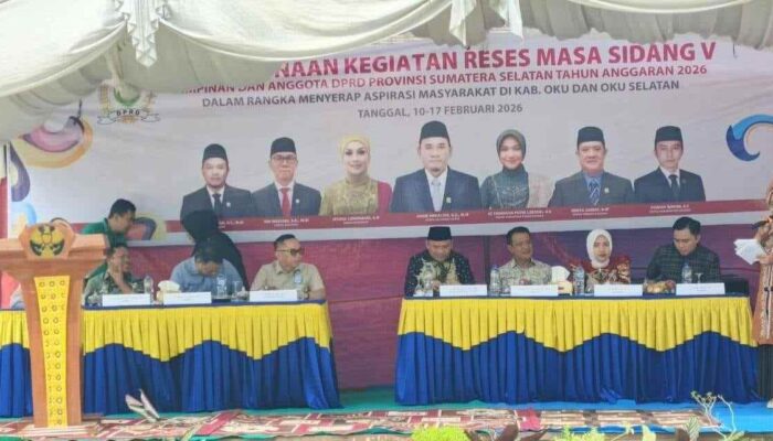 DPRD Sumsel Gelar Reses Masa Sidang V TA 2026 di Lapangan SMK Negeri 3 