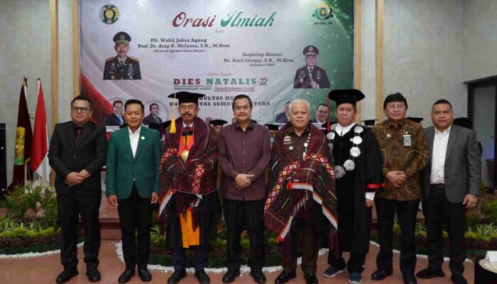 Harli Siregar Dampingi Plt Wakil Jaksa Agung Orasi Ilmiah di USU