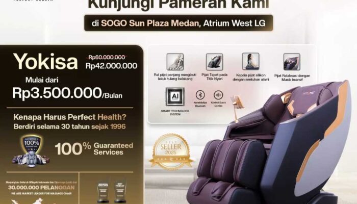 Perfect Health Indonesia Hadir di SOGO Sun Plaza Medan, Nikmati Diskon 30% Hingga Cicilan 0%