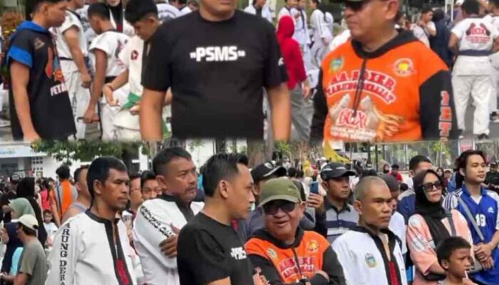 Latihan Gabungan di Lapangan Merdeka, 130 Atlet Tarung Derajat Kota Medan Unjuk Kebolehan