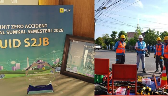 Konsisten Terapkan Budaya K3, PLN UID S2JB Sabet Penghargaan Zero Accident