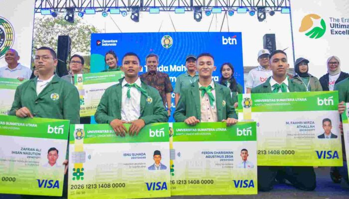 Perluas Dukungan untuk Ekosistem Transaksi Kampus, BTN Luncurkan 9.800 KTM Co-Branding USU