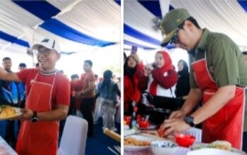 Semarak Korpri Gebyar Kemerdekaan RI Makin Meriah, Walikota dan Wakil Ikut Lomba Masak Nasi Goreng