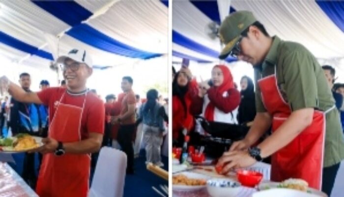 Semarak Korpri Gebyar Kemerdekaan RI Makin Meriah, Walikota dan Wakil Ikut Lomba Masak Nasi Goreng