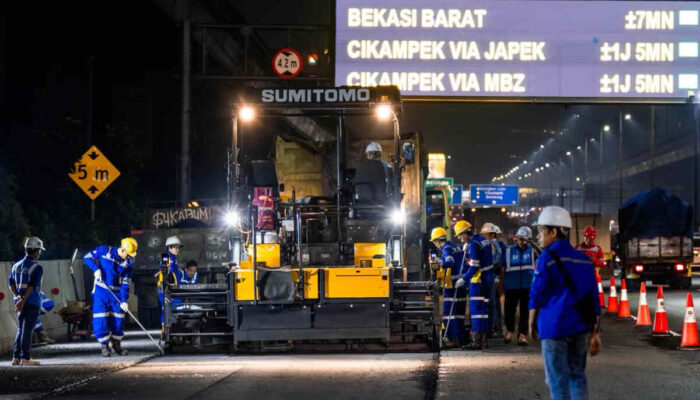 Pastikan Infrastruktur Jalan Tol Tetap Andal, PT Jasamarga Tollroad Maintenance Laksanakan Pekerjaan Preservasi di Jalan Tol Jakarta–Cikampek