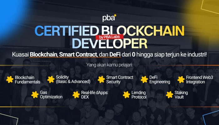 PBA Labs Buka Pendaftaran Certified Blockchain Developer Course