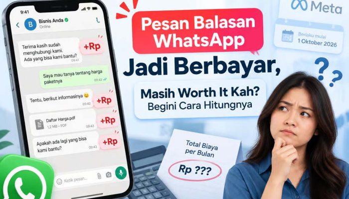 Pesan Balasan WhatsApp Jadi Berbayar, Masih Worth It Kah? Begini Cara Hitungnya