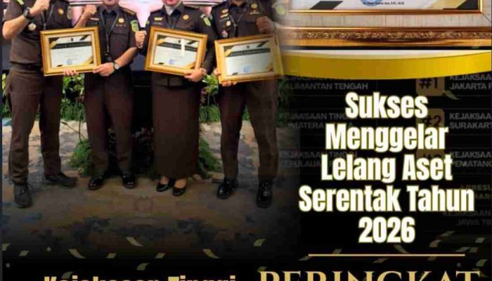 Sukses Menggelar Lelang Aset Serentak Tahun 2026, Kejati Sumut Raih Prestasi Sebagai Peringkat Ke-2 Kejaksaan Tinggi Terbaik