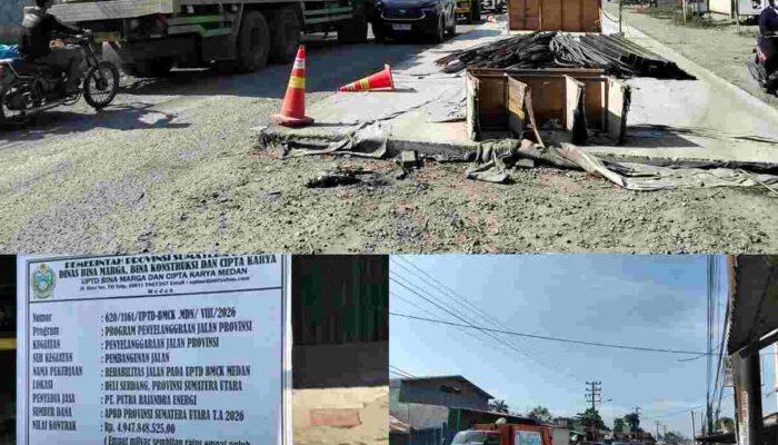 Gubsu Diprank Dinas BMBKCK Sumut, Proyek Jalan Veteran Senilai Rp. 4,9 M Tak Kunjung Siap